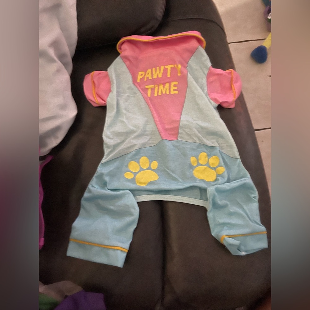 Colorful Pet Pajamas with Paw Print